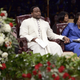 In February 2006, during the funeral for Coretta Scott King, Bishop Eddie Long is shown seated next to the Rev. Bernice King at the New Birth Missionary Baptist Church in Lithonia, Ga.
JASON REED/AFP/Getty Images